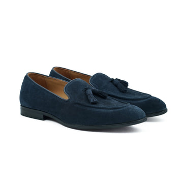 Tassel Loafers Blue Suede
