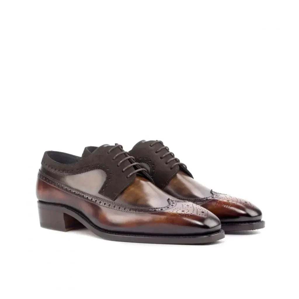 Wingtip Brogue Laceups Hand Patina