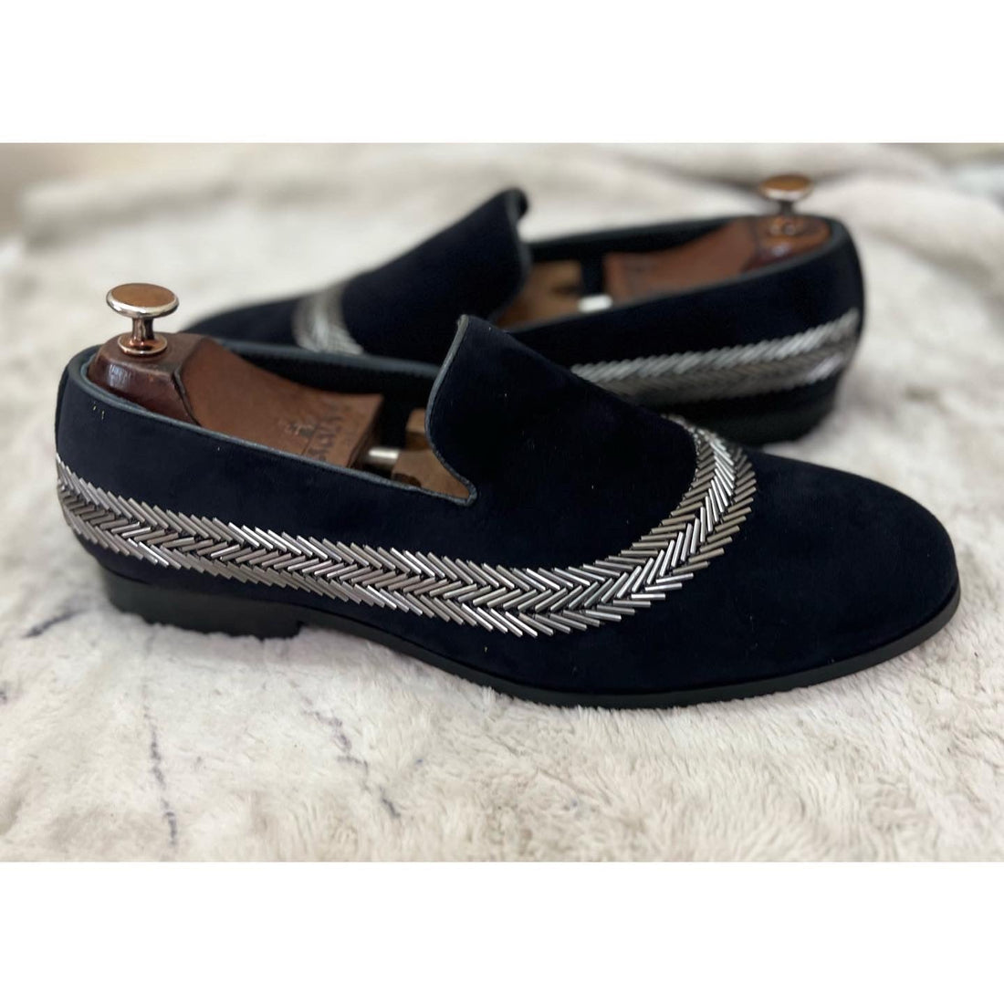 Marcello Black Embroidery Slip-on